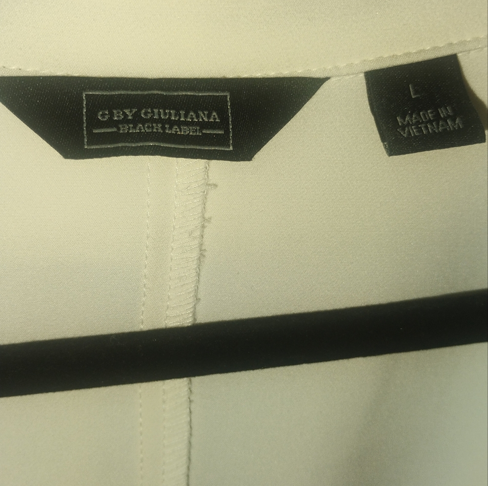 G by Giuliana Black Label Stretch Twill BlendTrench Coat Ivory Career Work SZ L - Picture 8 of 8